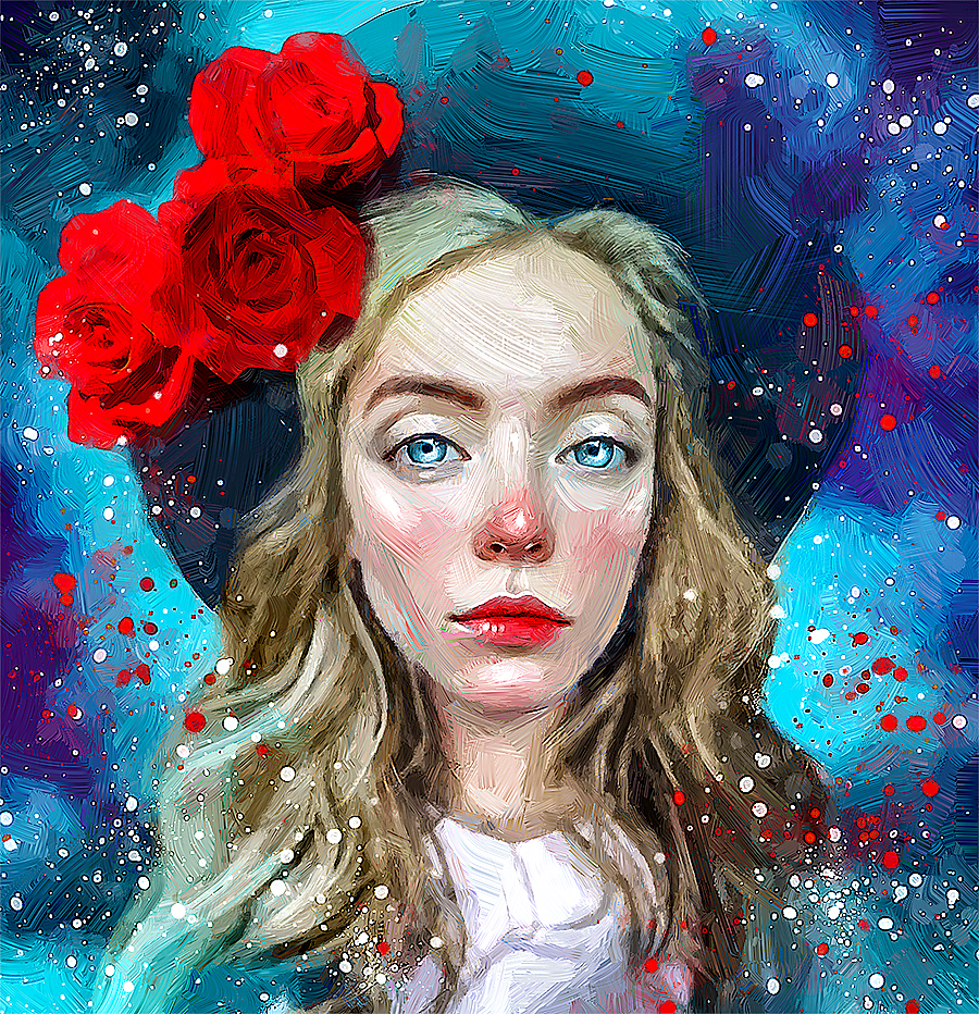 Digital oil painting - My, Digital drawing, Portrait, Longpost