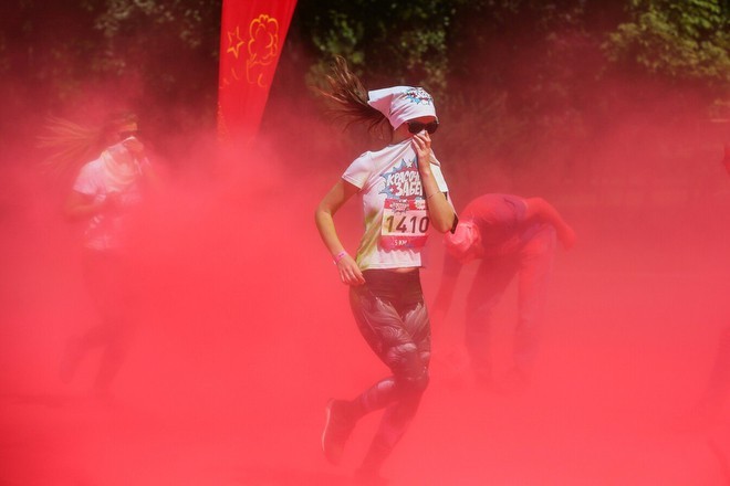 Colorful run. - Color Run, Marathon, Moscow, Luzhniki, , People, Weekend, A selection, Longpost