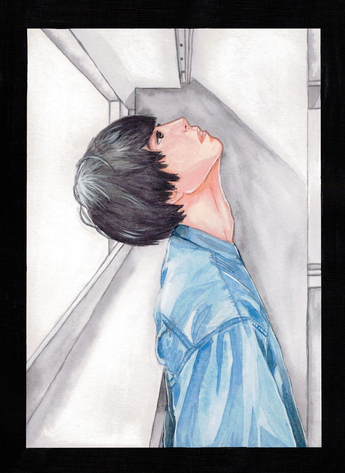 Dreamer - My, Art, Watercolor, , Anime art, , Drawing