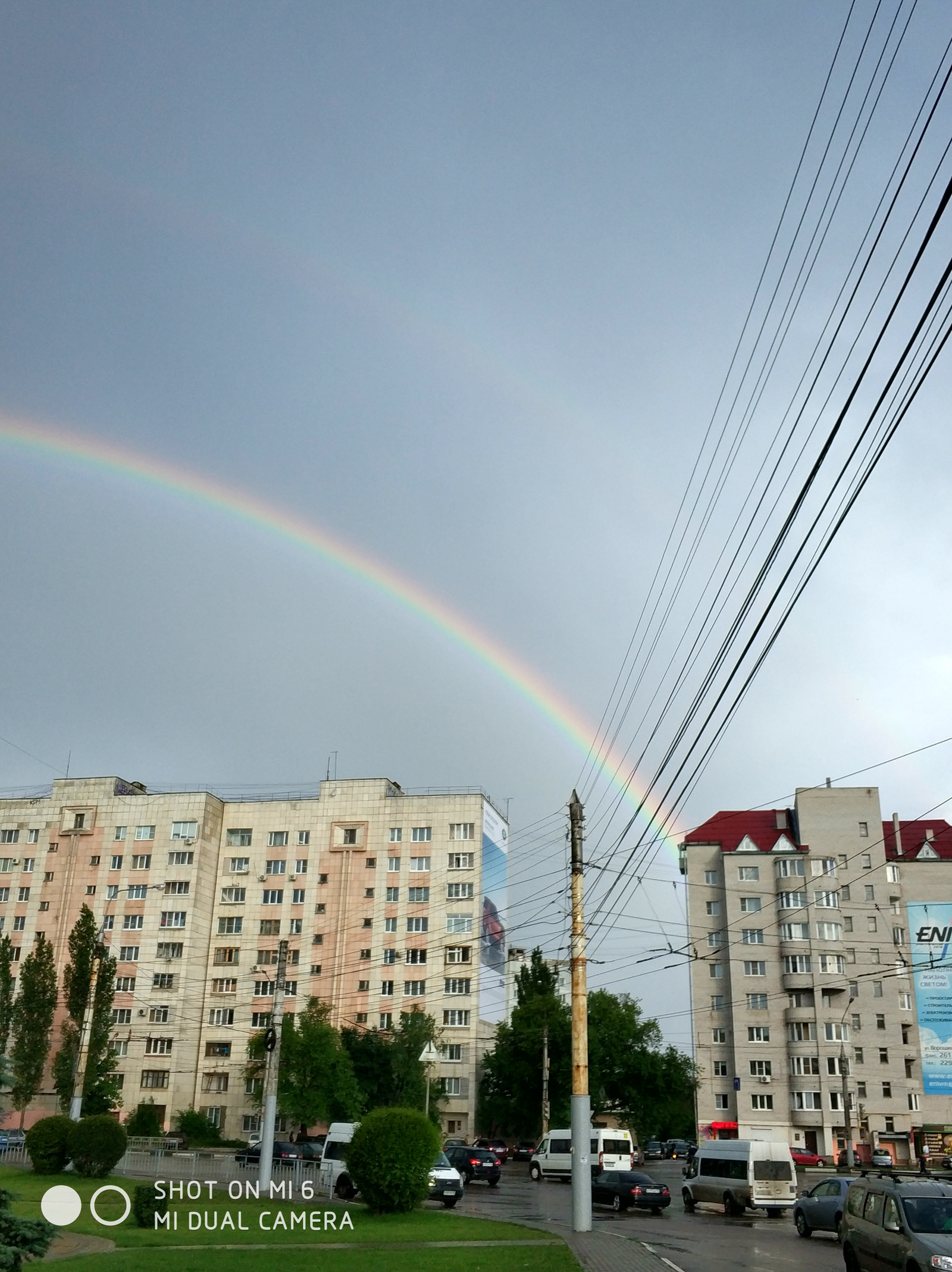 Double rainbow over Voronezh - Double Rainbow, Voronezh, beauty, Longpost, Rainbow, 