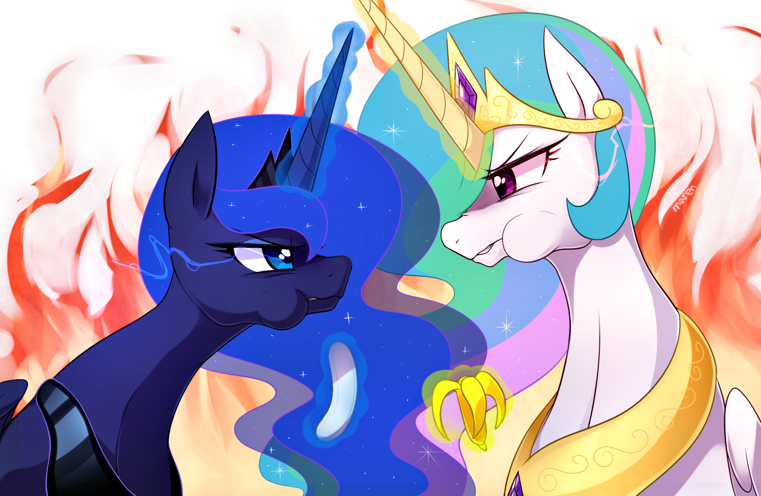 A Royal Problem - My little pony, PonyArt, Princess celestia, Princess luna, MLP Season 7, Marenlicious