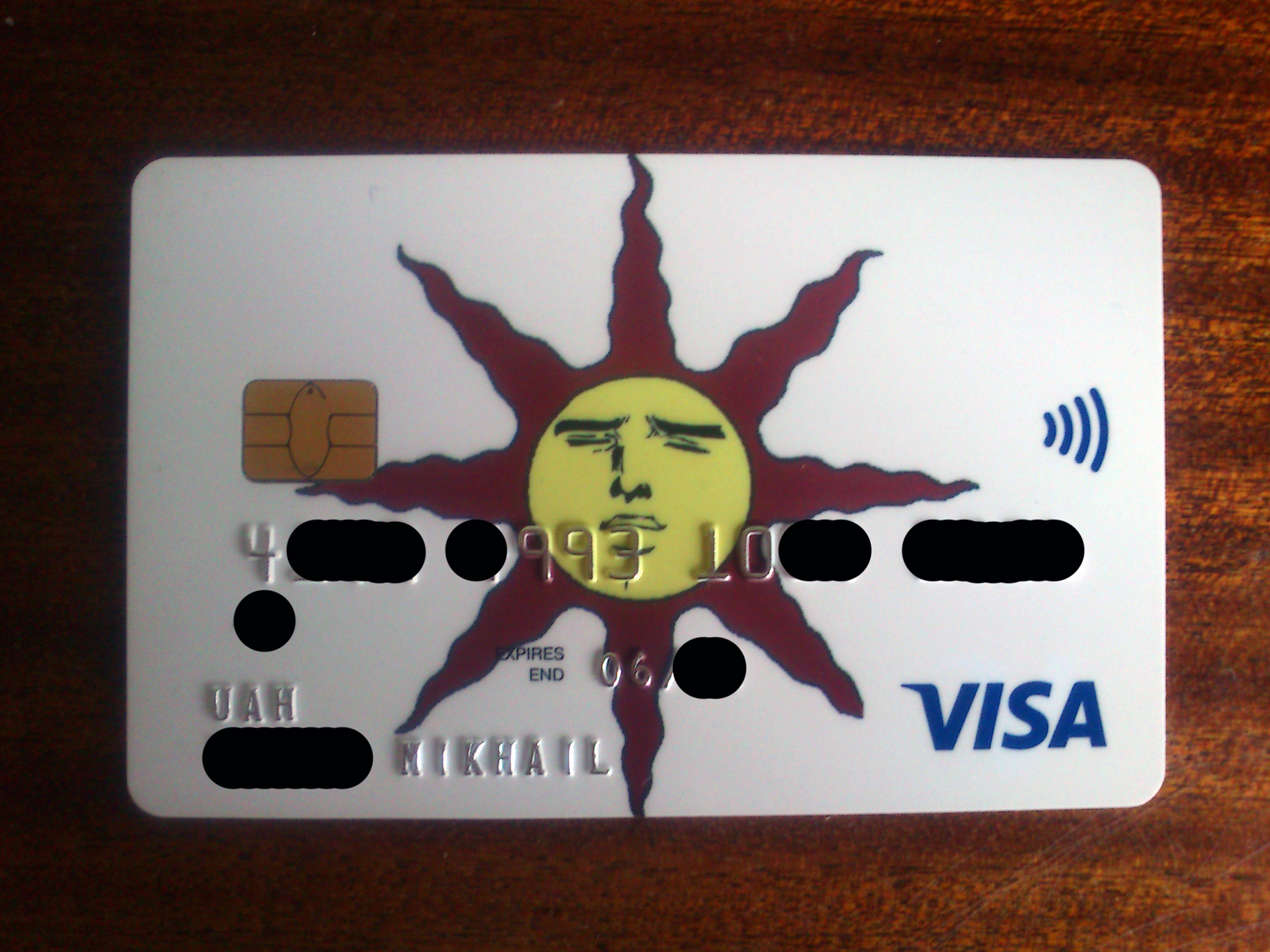 sunbro card - My, Dark souls, , Privatbank, Individual design, Yaranaika, , 