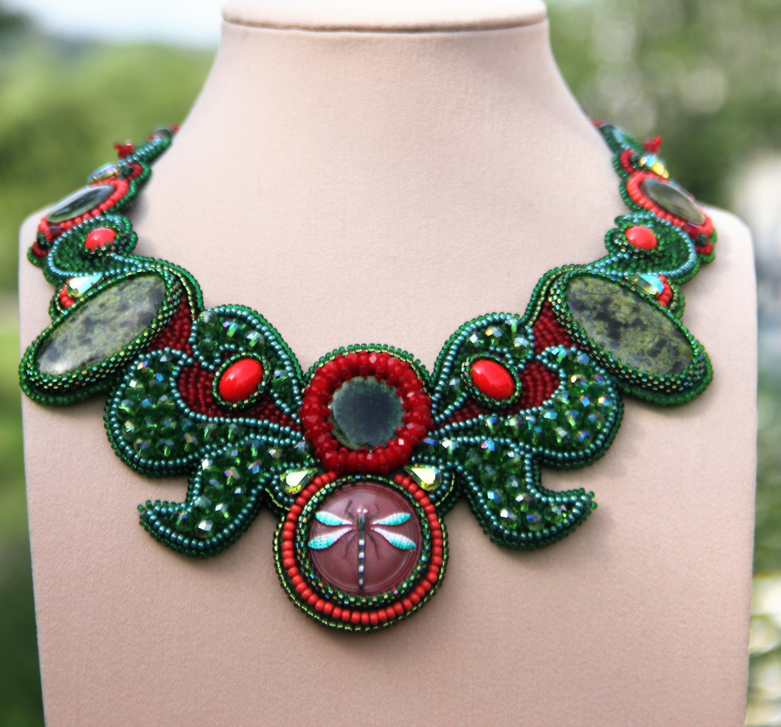 Necklace Summer red - My, Necklace, , , 