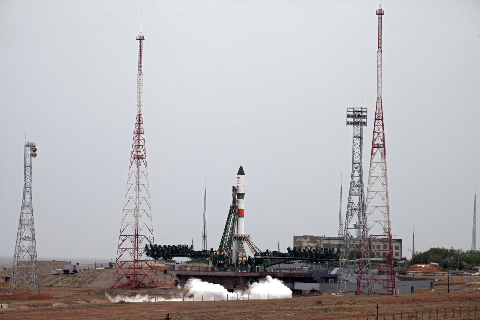 Photo from the launch of Progress MS-06 on June 14 from Roscosmos - Roscosmos, Progress of the MS, Running, The photo, Cosmonautics, Longpost