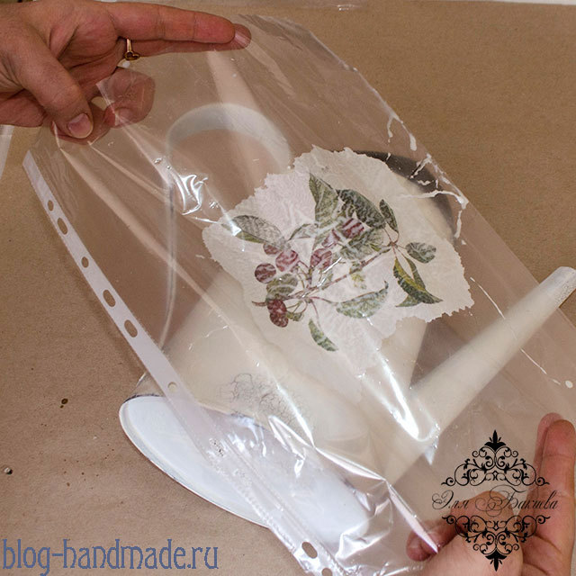 Ikea watering can decor using decoupage technique. Part 1 - My, Needlework with process, Decoupage, , , , Longpost