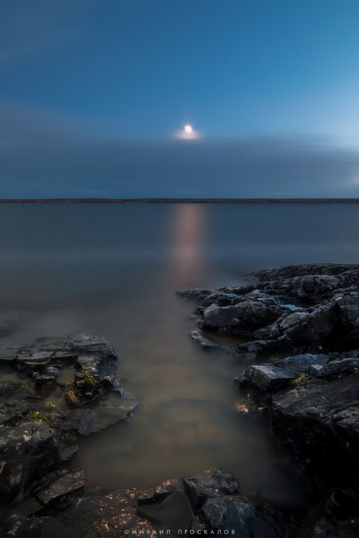 Night walk to the lake - My, The photo, Night, Карелия, Lake, , Video