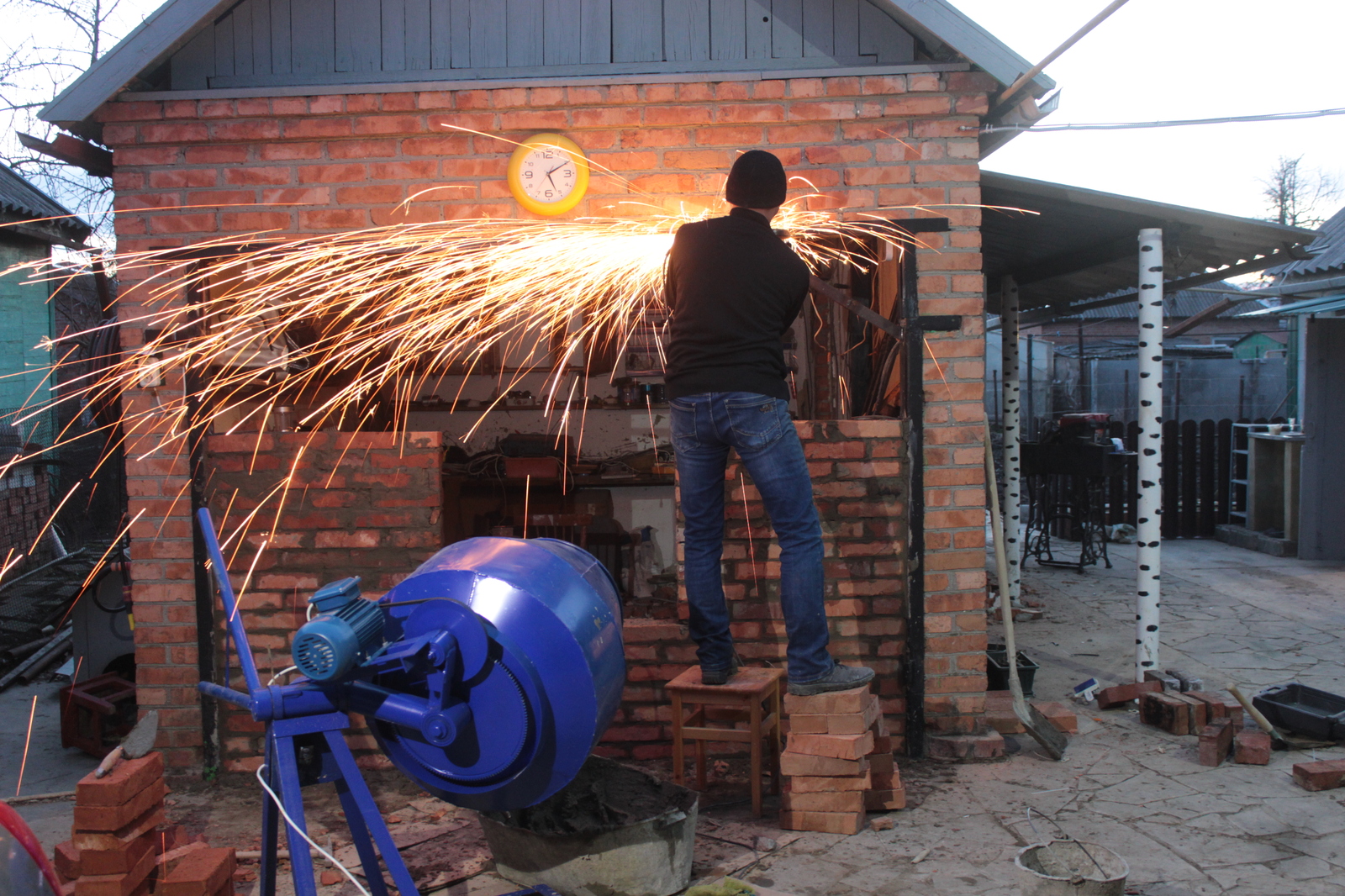 Converting a garage into a summer kitchen. - My, Repair, Garage, Kitchen, Building, Longpost