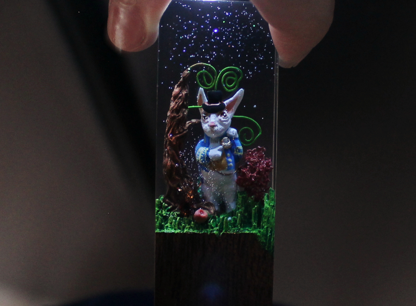 Time to follow the White Rabbit - My, My, Fireflies, Handmade, Pendant, With your own hands, Needlework, Needlework without process, Handmade, Longpost