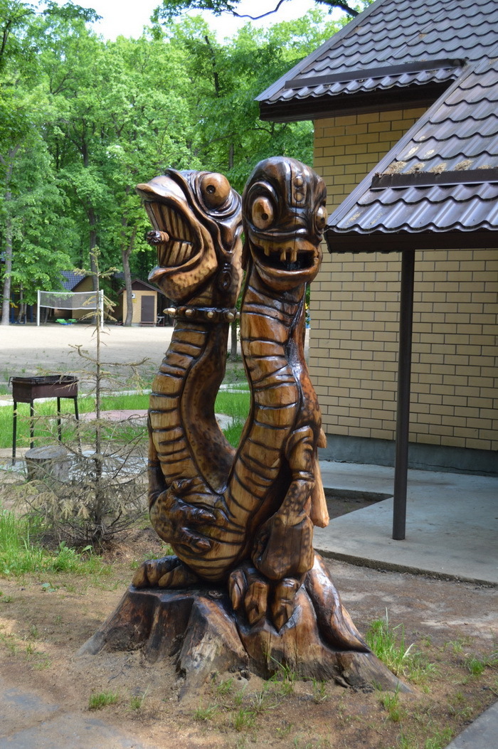 monster land - My, Alexander Ivchenko, Chainsaw, Chainsaw sculpture, Monster, Voronezh, Longpost, Video