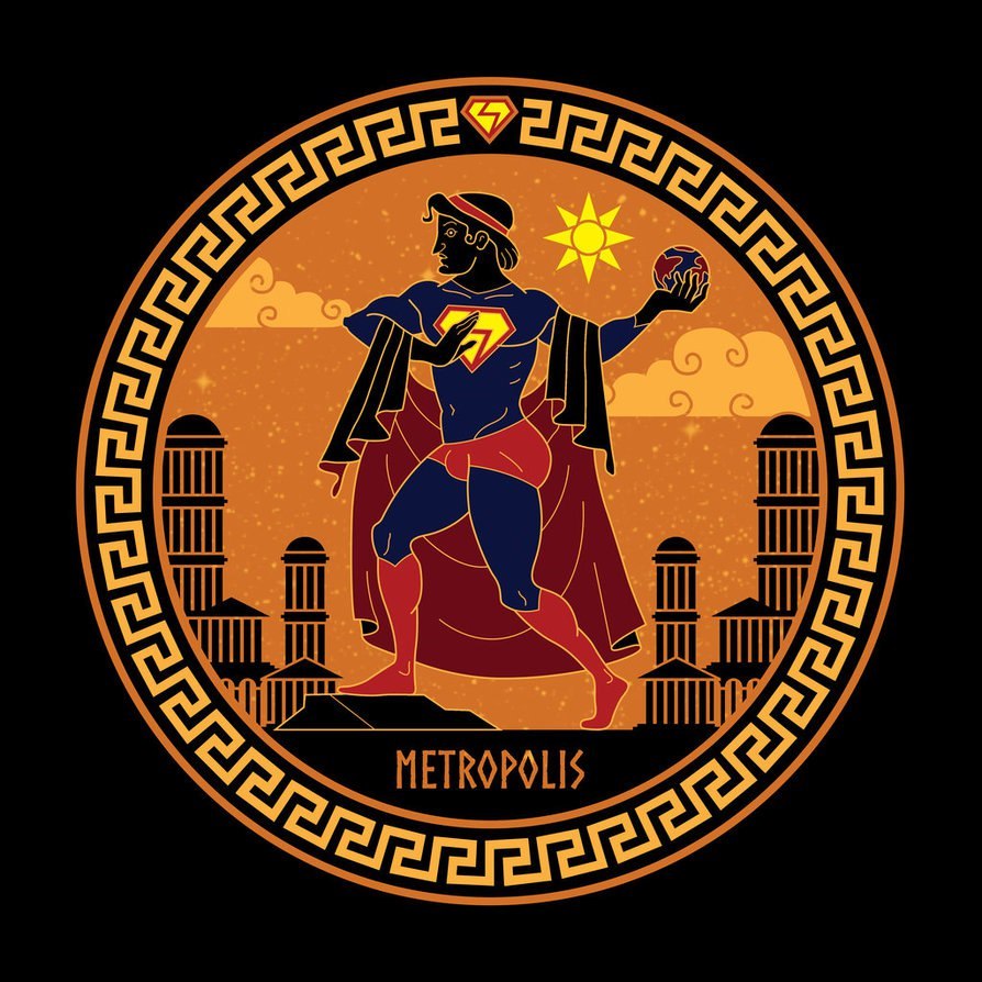 DC heroes in the style of ancient Greece - Dc comics, , Ancient Greece, Longpost