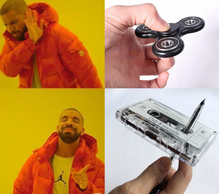 The fidget spinner of my youth! - 9GAG, Finger Spinner, Youth, Back to USSR, Nostalgia, Spinner, Cassette