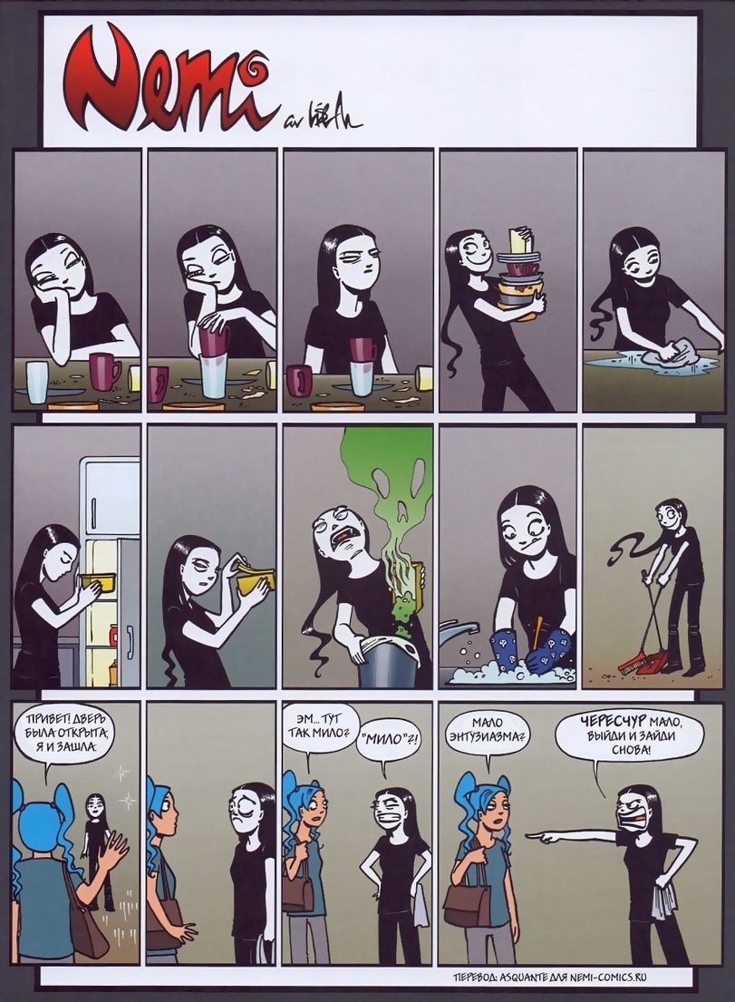 Spring-cleaning. - Nemi, Comics, Cleaning, Girls