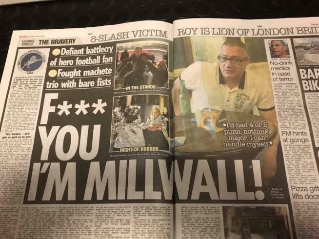 Come on ***, I'm for Millwall: in honor of the fan who fought back the terrorists, they released a beer. - , Beer