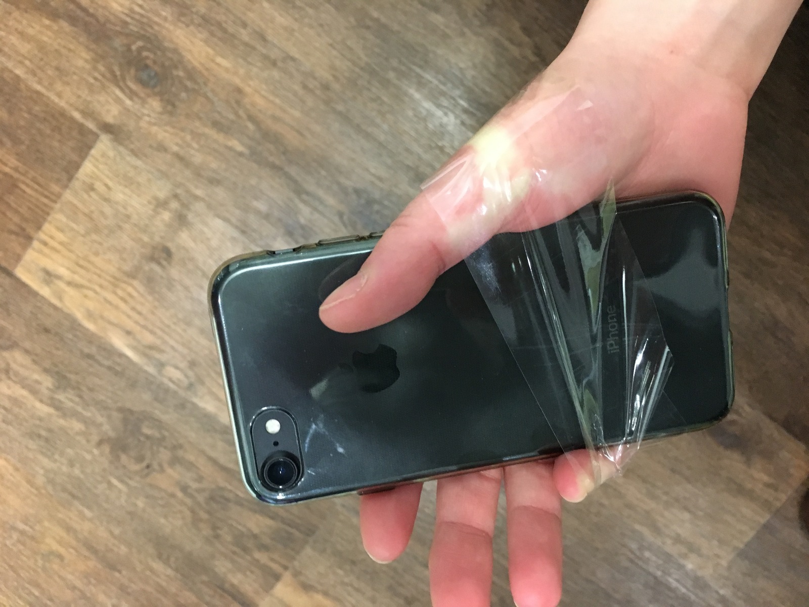 When you bought an iphone 7 and you dropped it 2 times... - My, My, , Dropped, Scotch, iPhone