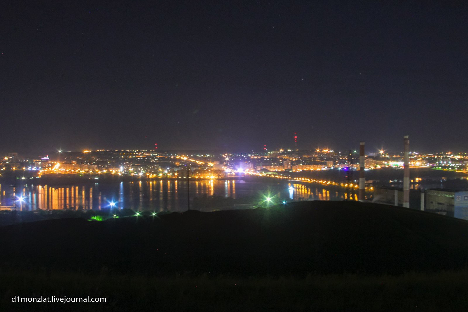 Night Magnitogorsk - My, Chelyabinsk region, Southern Urals, Magnitogorsk, Night, Longpost