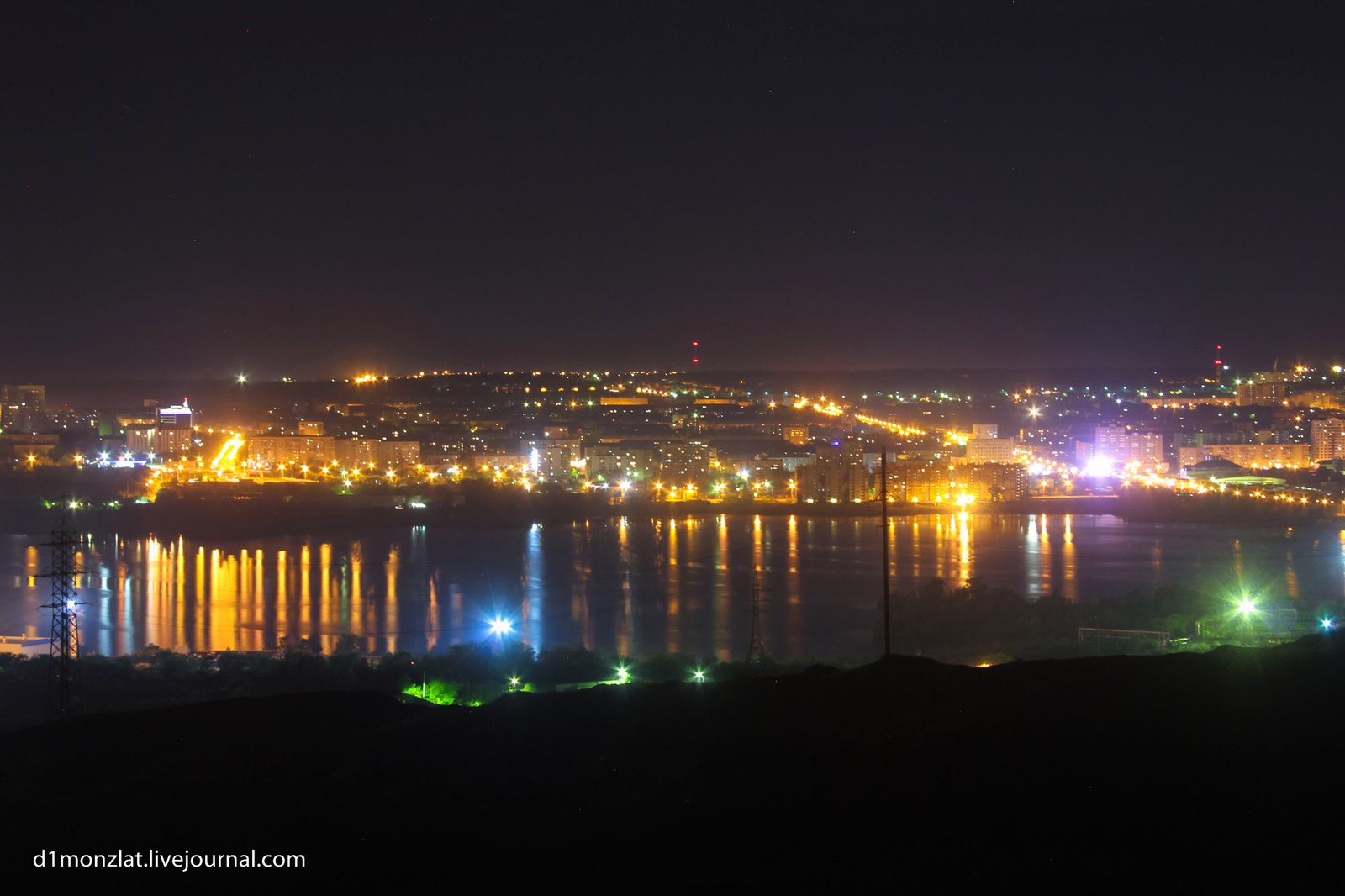 Night Magnitogorsk - My, Chelyabinsk region, Southern Urals, Magnitogorsk, Night, Longpost