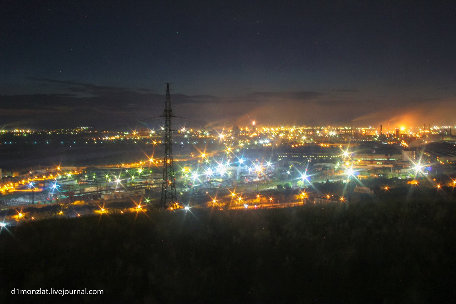 Night Magnitogorsk - My, Chelyabinsk region, Southern Urals, Magnitogorsk, Night, Longpost