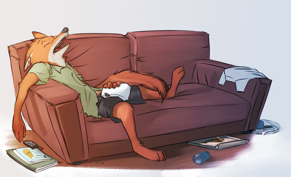 The main thing is not to lie down the tail. - Zootopia, Zootopia, Nick wilde, Art