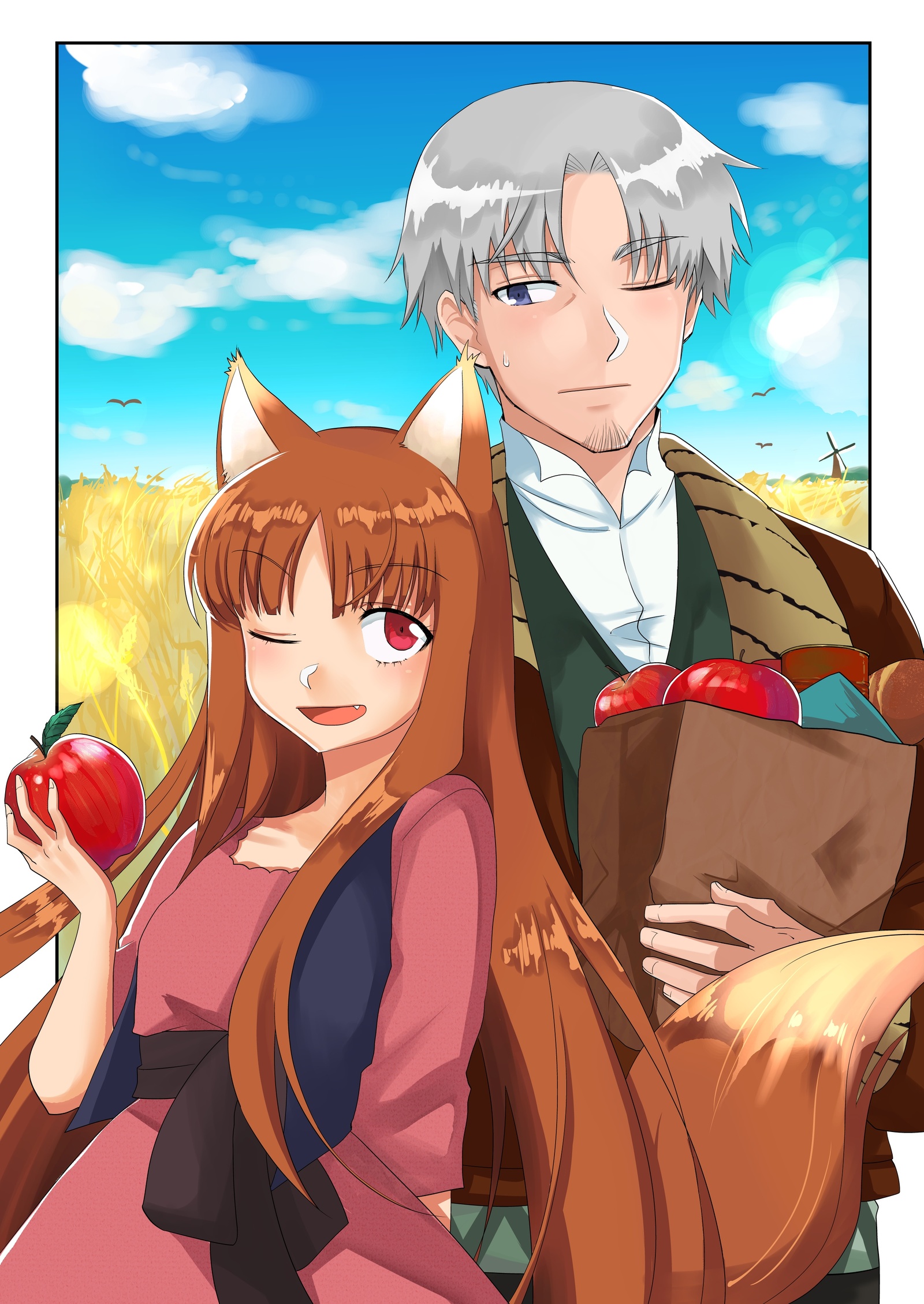 Spice and Wolf - Anime art, Anime, Spice and Wolf, Horo holo, Holo, Kraft lawrence