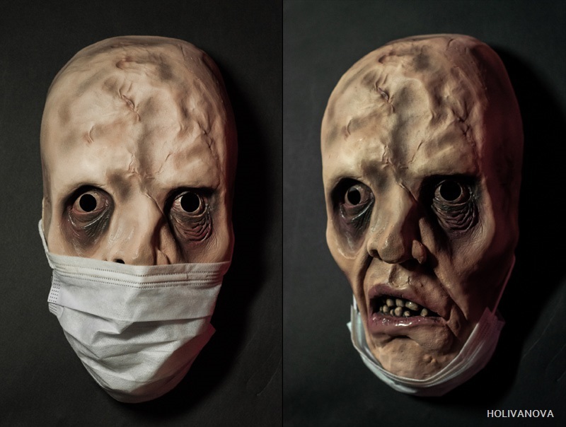 Handmade polyurethane mask - My, Mask, Polyurethane, Handmade, Art, Needlework without process