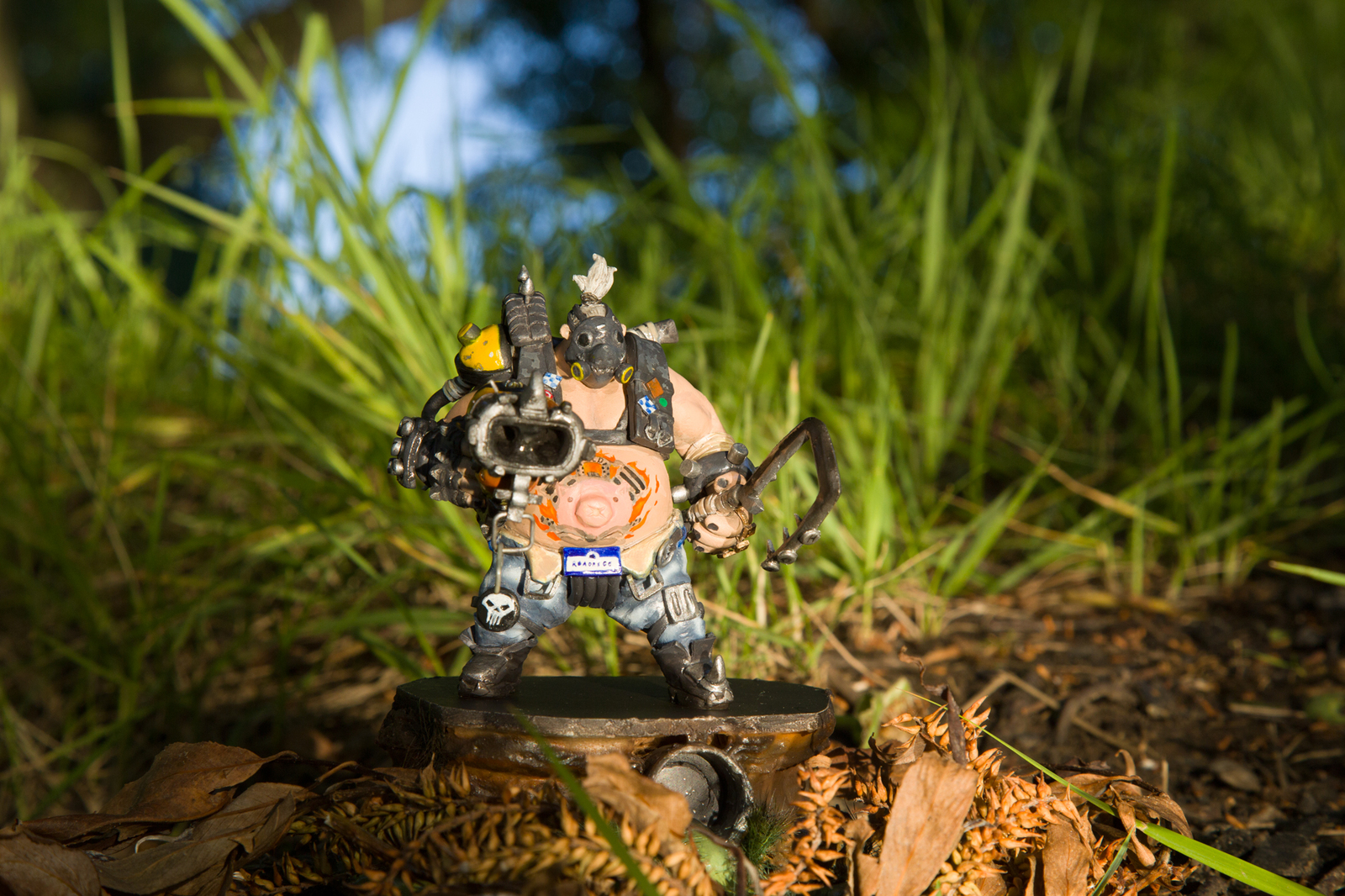 Roadhog from polymer clay - My, , Overwatch, Roadhog, Handmade, Polymer clay, Handmade, Blizzard, Longpost