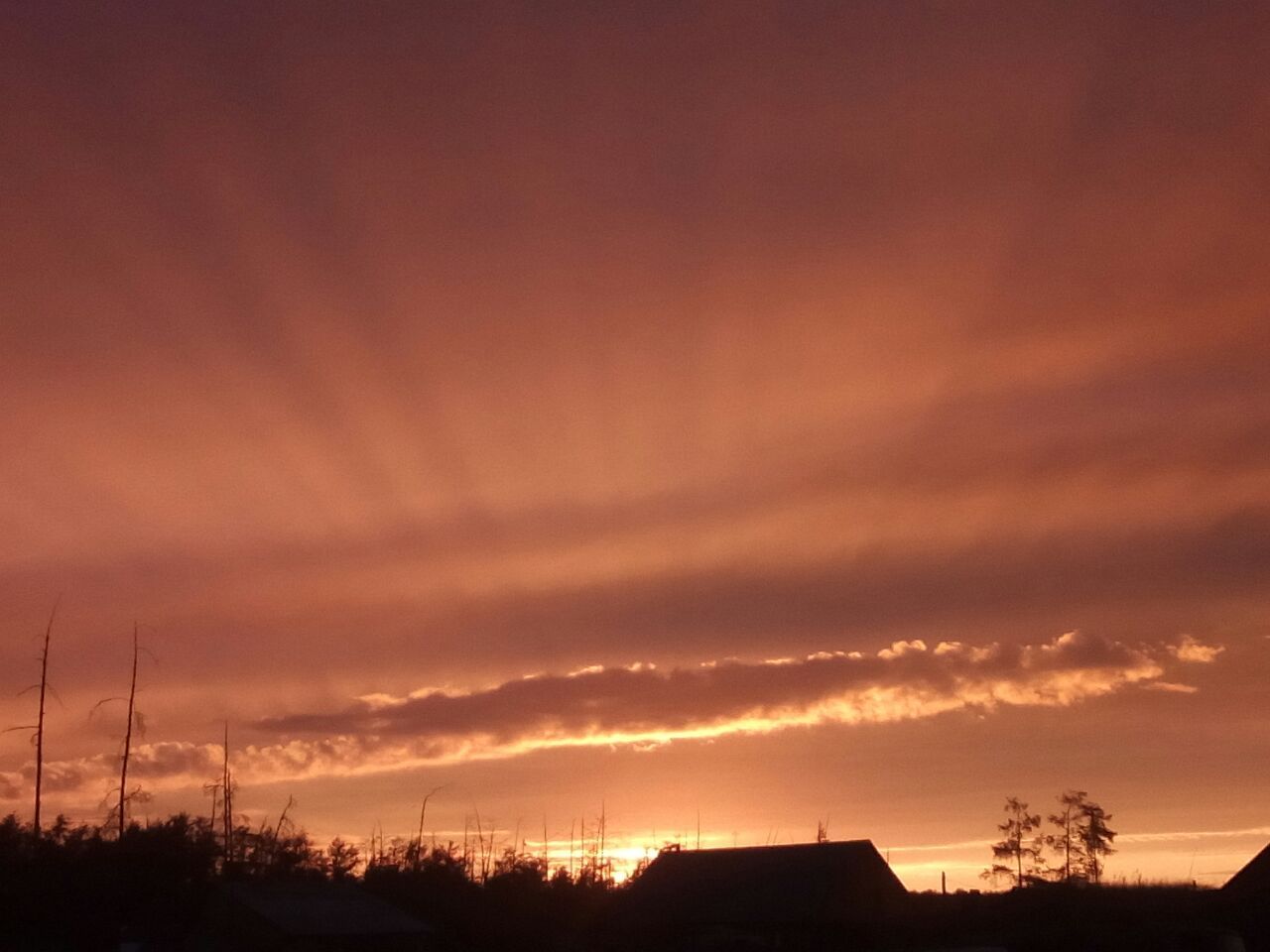 June 21 - the longest day of the year (Yakutia) - My, Yakutia, Village, The photo, My