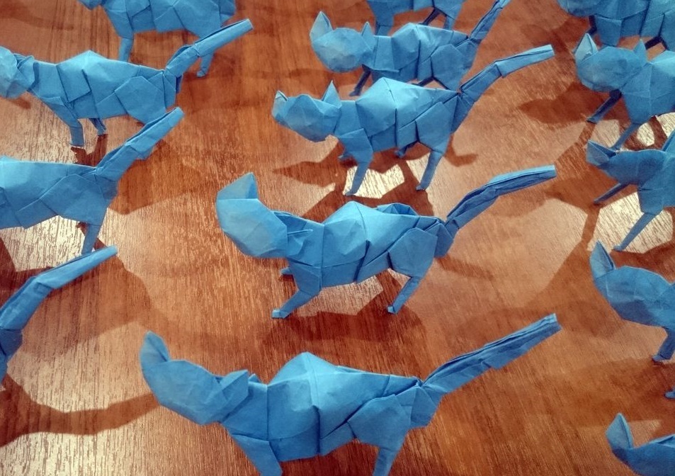 Kotominator: Kitten Rebellion!... or what 50 paper cats look like. - My, cat, Origami, Terminator, T-1000, Kittens, Longpost