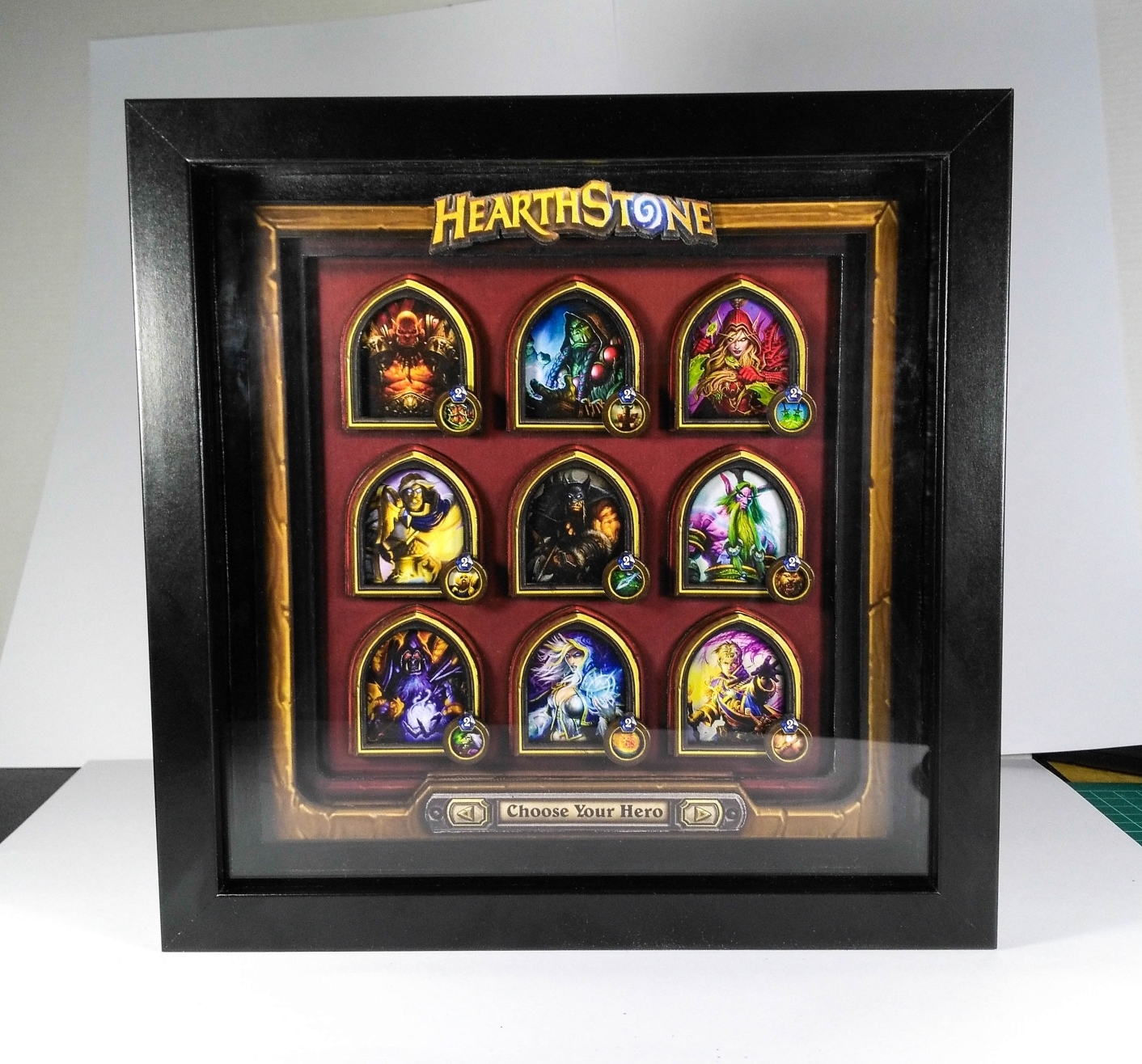 Diorama (2.5D picture) Heroes of Hearthstone - My, Hearthstone, Diorama, With your own hands, Painting, Longpost