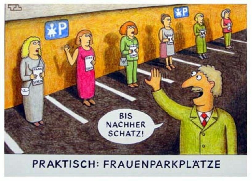 Women's parking - Parking, Woman driving, Safety, Germany, Longpost, Interesting, Facts