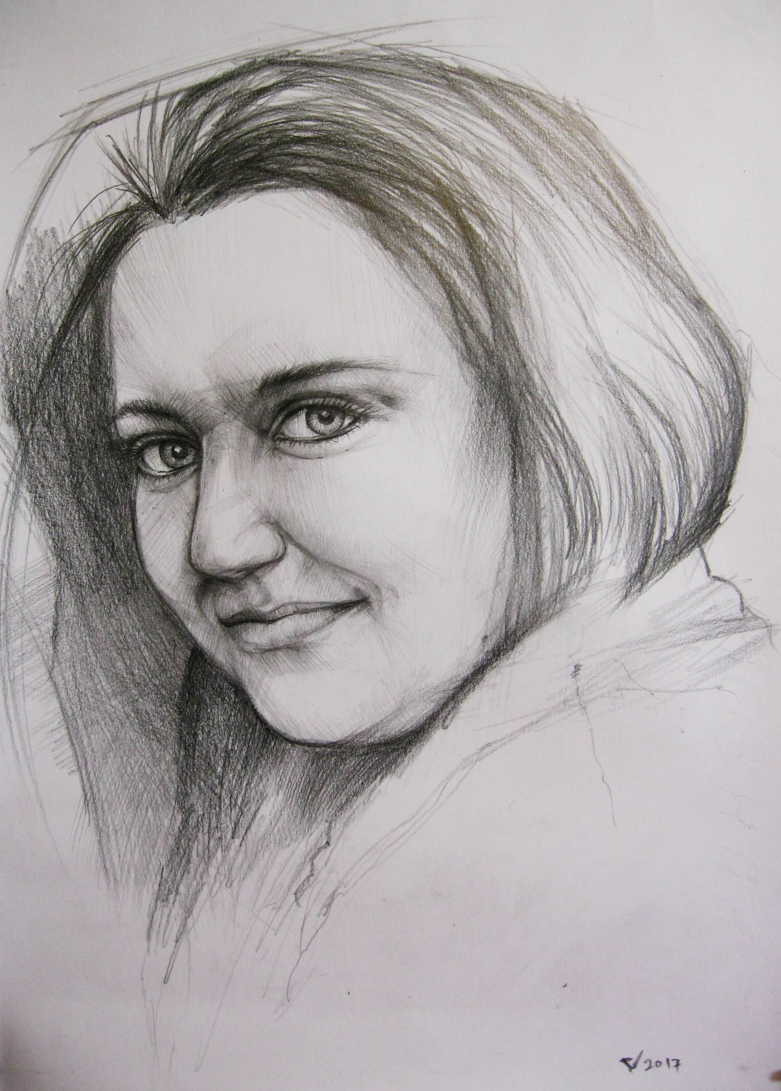 Portrait of a friend - My, Portrait, Pencil