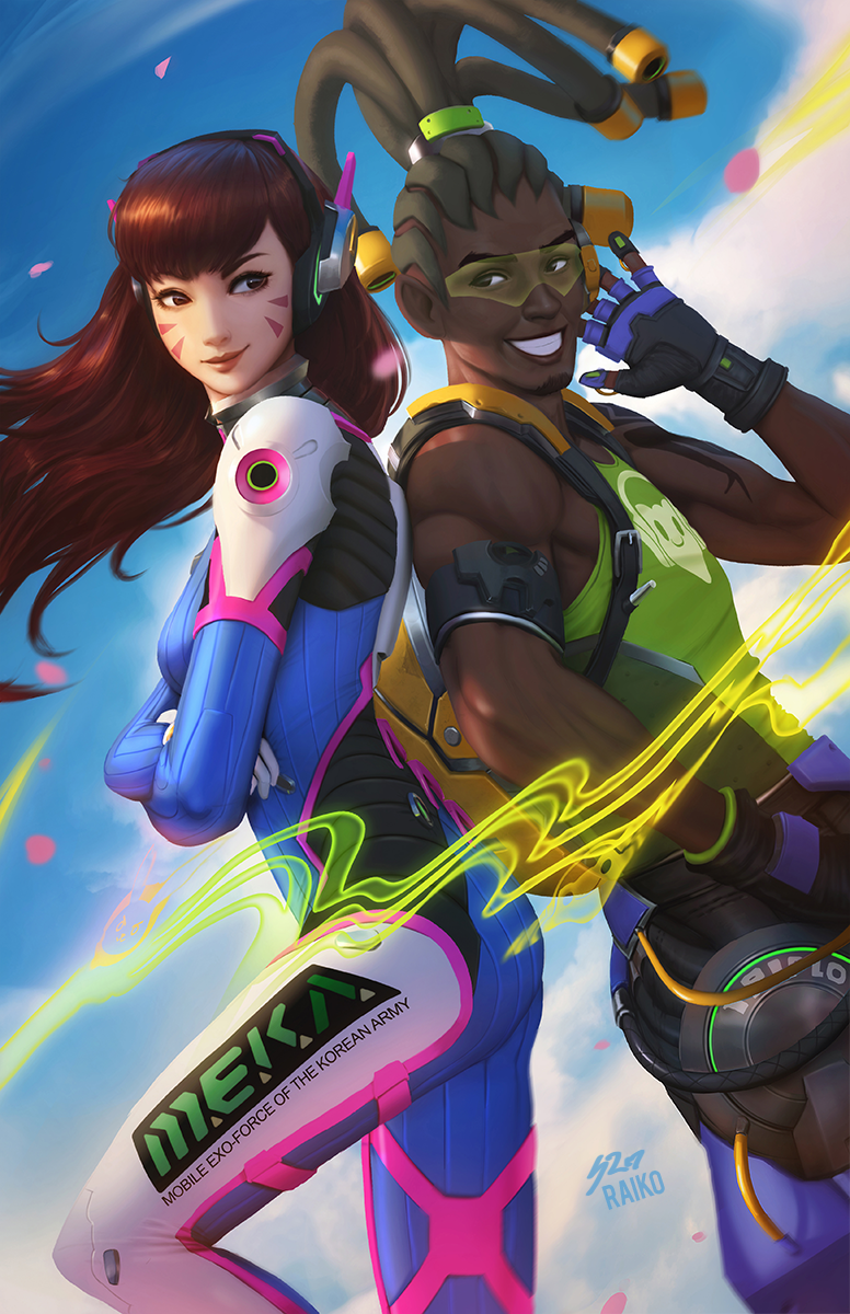 Overwatch Arts - Overwatch, Ana Amari, Dva, Lucio, Mei, Tracer, Mercy, Арт, Длиннопост