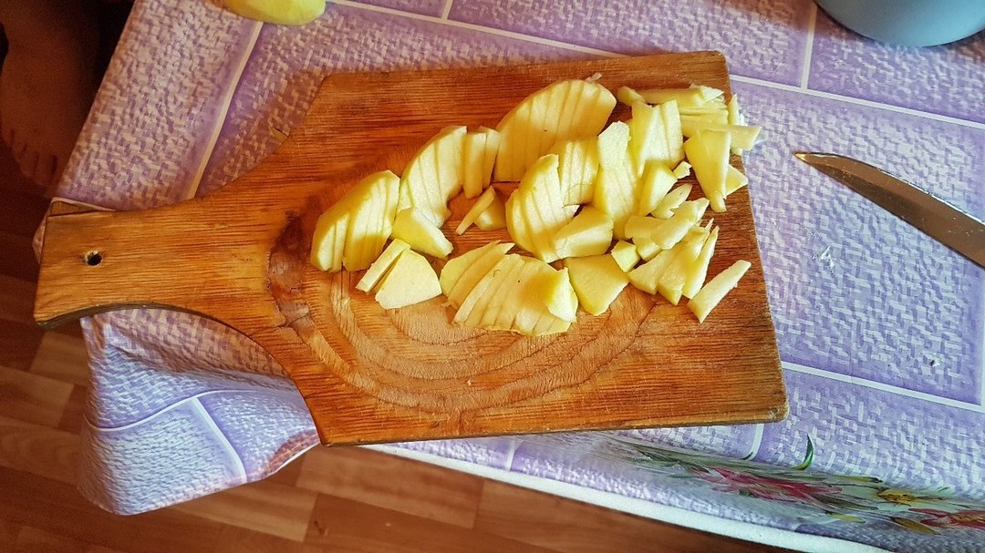 Pie with bananas and apples. - My, Pie, Yummy, Dessert, Longpost