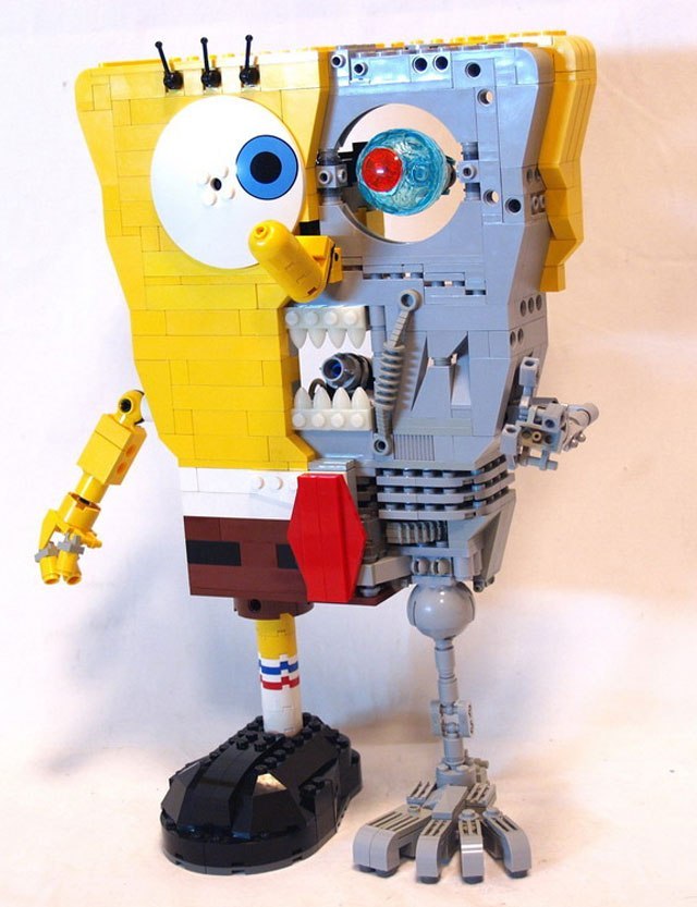 Sponge Bob square T-800 м@заф@ка! - LEGO, Спанч Боб, Терминатор, Фотография