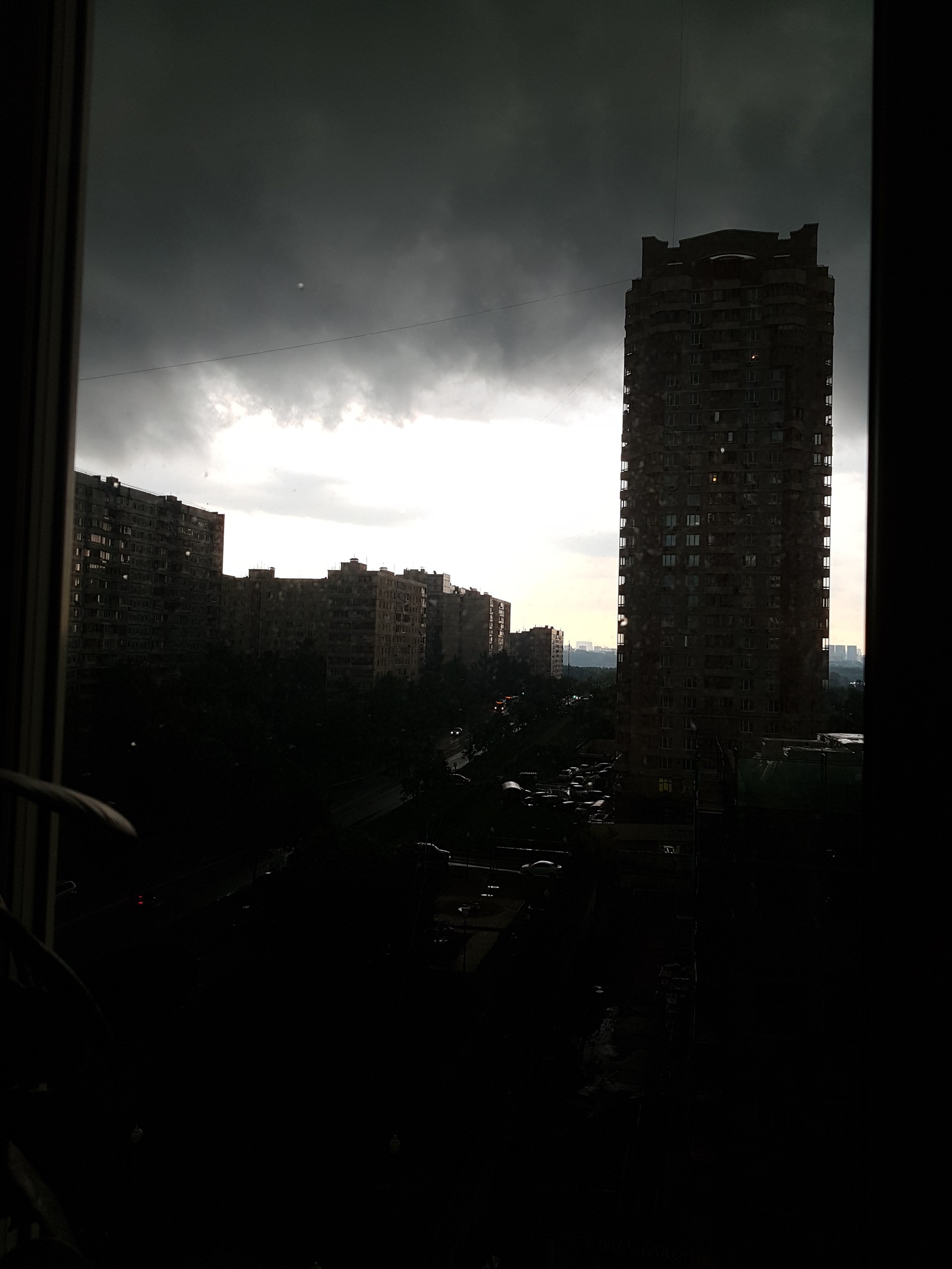 A piece of Morder over Moscow - My, Mordor, Shower, Hurricane, Dark