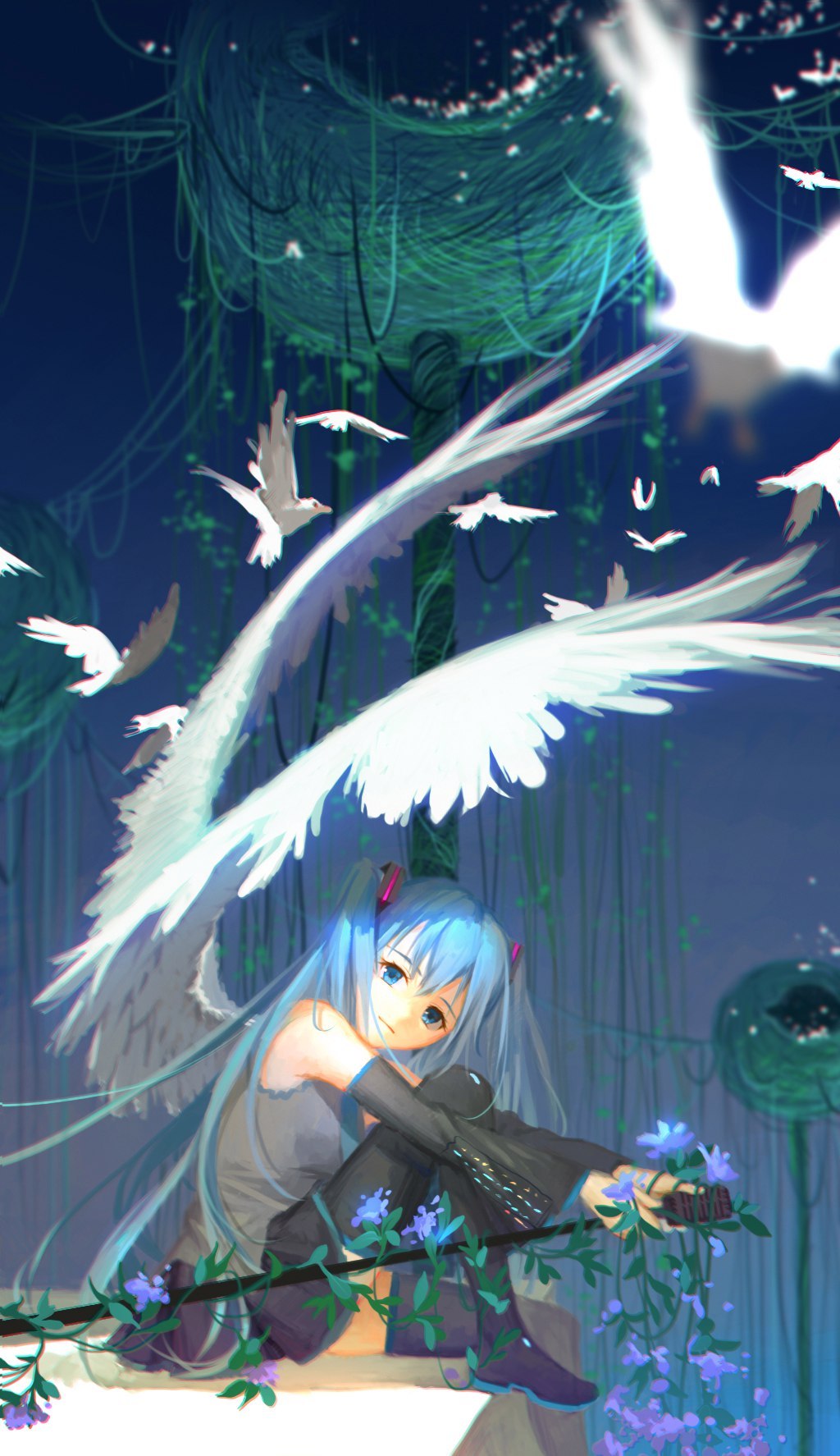 Angel - Hatsune Miku, Vocaloid, Anime art, Anime, Not anime