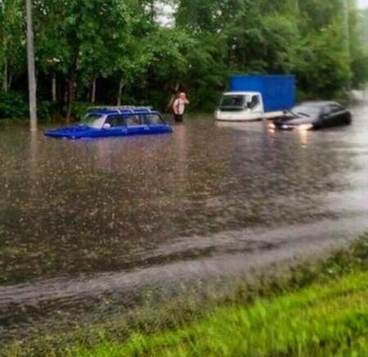 Oh, this summer, Zelenograd has become a bit of Venice .. - Shower, Zelenograd, Rain, Потоп, Longpost