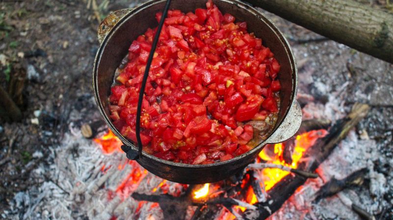 Chakhokhbili in a cauldron | VKAZANE - My, , , Recipe, , Vkazane, Video, Longpost, Food