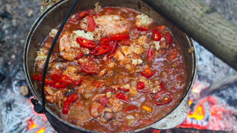 Chakhokhbili in a cauldron | VKAZANE - My, , , Recipe, , Vkazane, Video, Longpost, Food