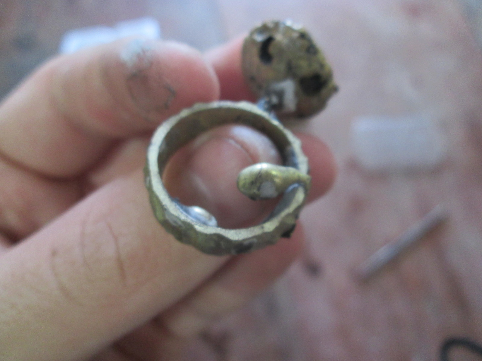 First attempt at bronze casting - My, Casting, Ring, Bronze, Longpost