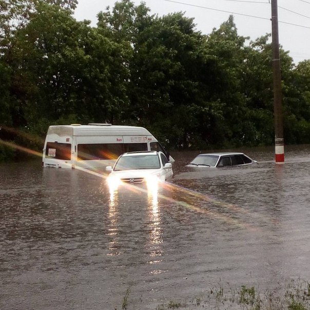 In Ulyanovsk, precipitation fell on the bottom ... - Ulyanovsk, Rainstorm, Swam, Longpost