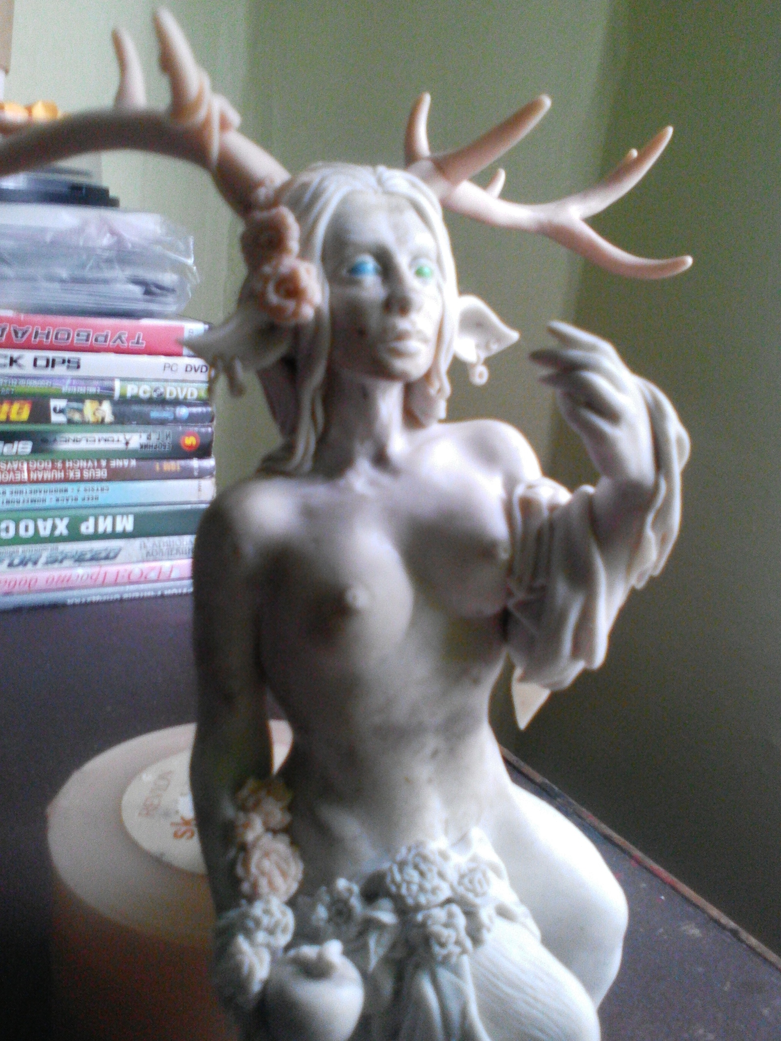 Inspired by The witcher 3.) Initially, a succubus was conceived, but then somehow more of a dryad) - My, Witcher, Handmade, Polymer clay, Handmade, Dryad, Succubus, Inlay, Alicia's workshop, Longpost