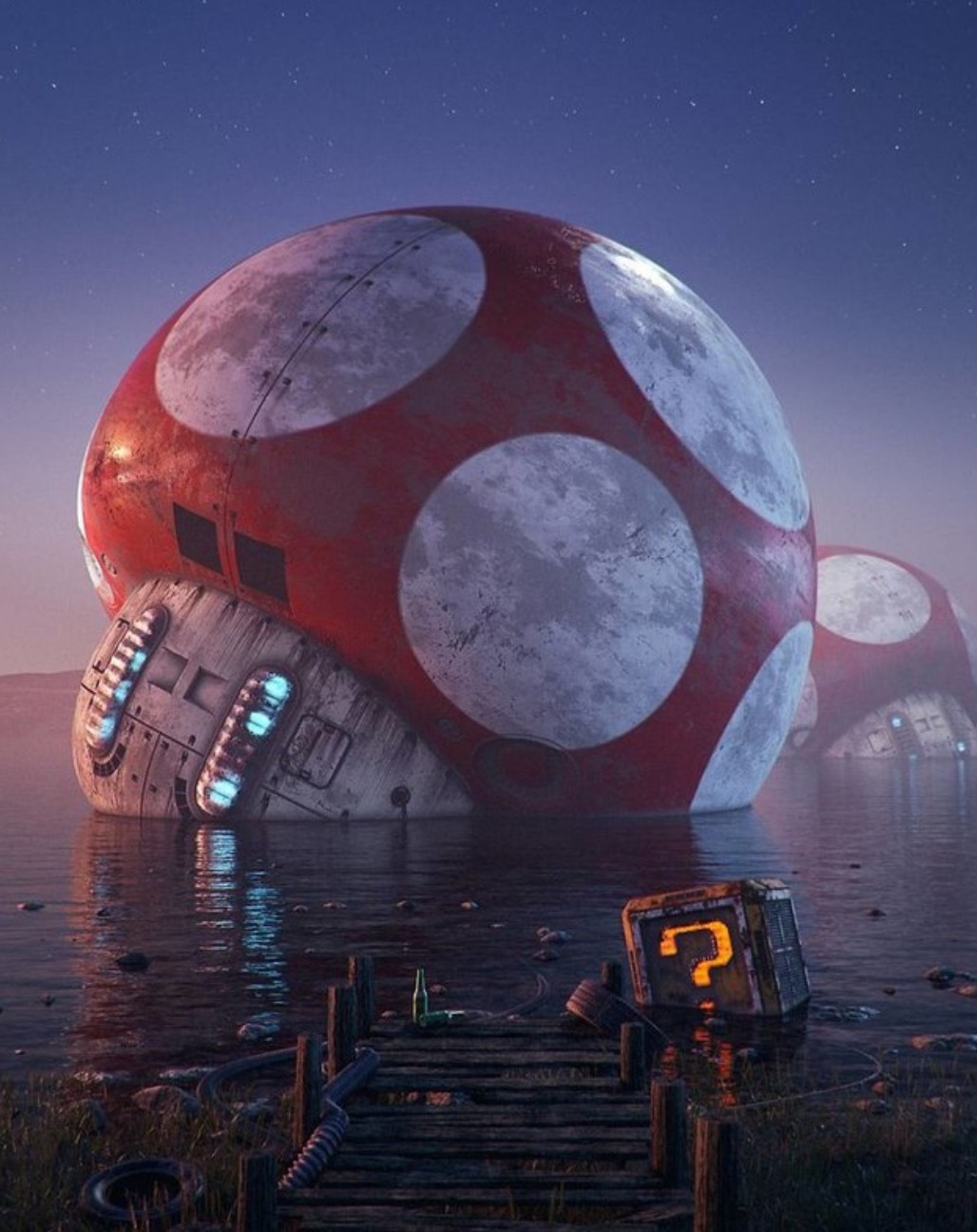 Pop culture apocalypse illustrated by Philip Hodas - Post apocalypse, Futurama, Mario, Longpost, A selection