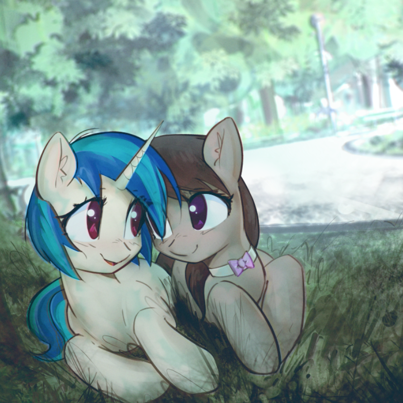 Two (clean) - My Little Pony, PonyArt, Vinyl Scratch, Octavia Melody, Mirroredsea