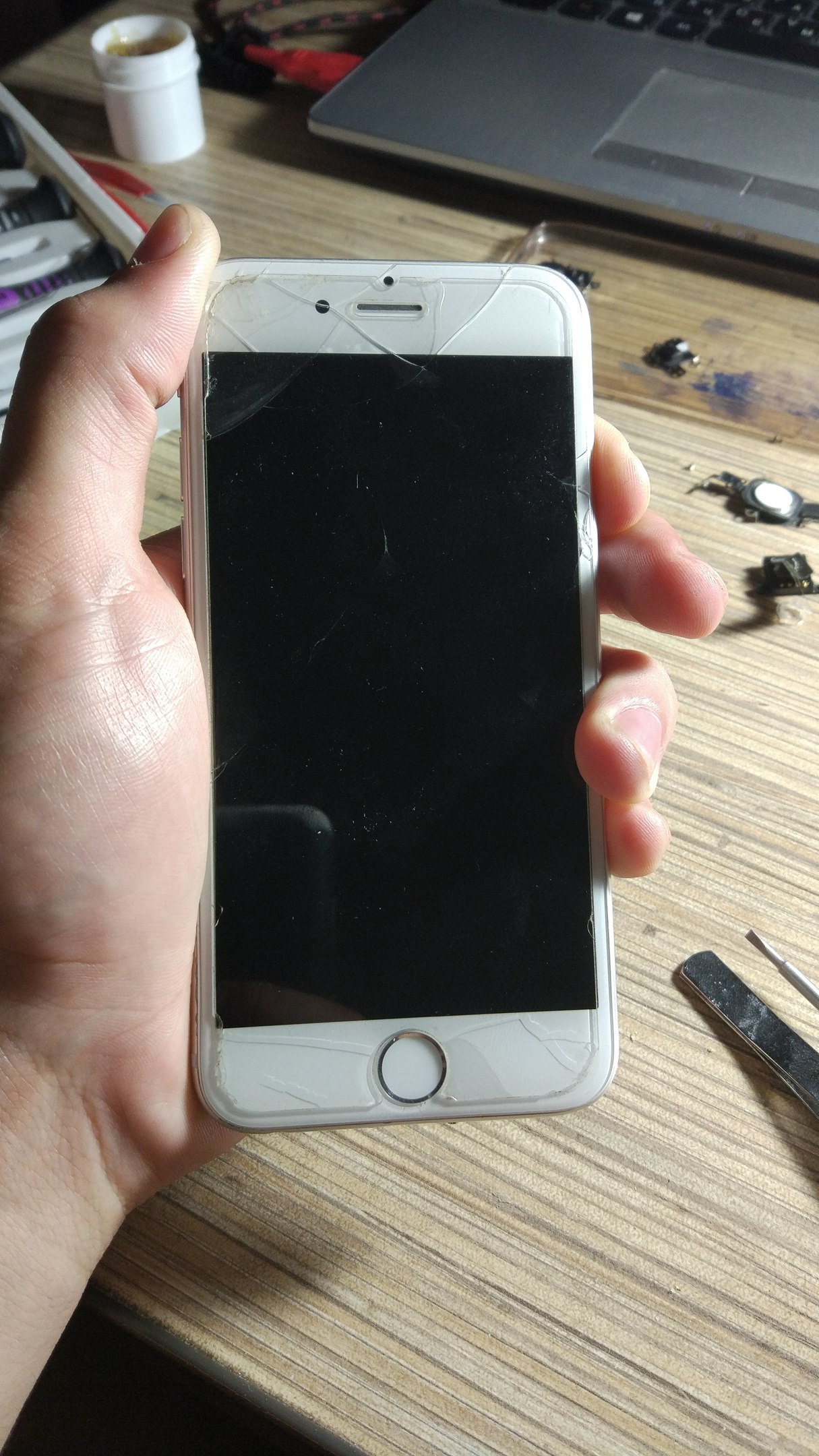 How I Repaired an Iphone 6 - My, Ремонт телефона, iPhone, iPhone 6, Hair dryer, Soldering, Rukozhop, Longpost