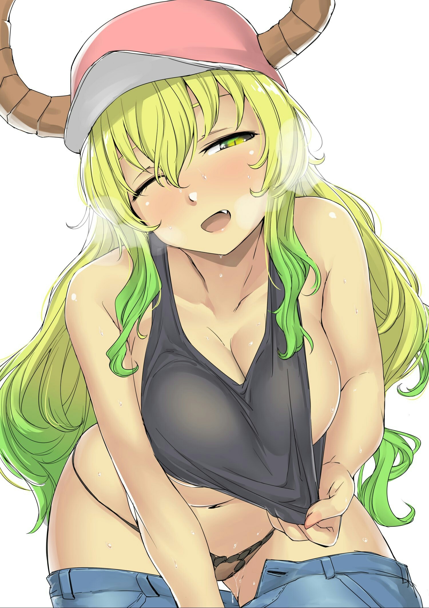 Anime arts - NSFW, Аниме, Anime Art, Kobayashi-San chi no maidragon, Подборка, Kanna Kamui, Kobayashi, Длиннопост, Lucoa