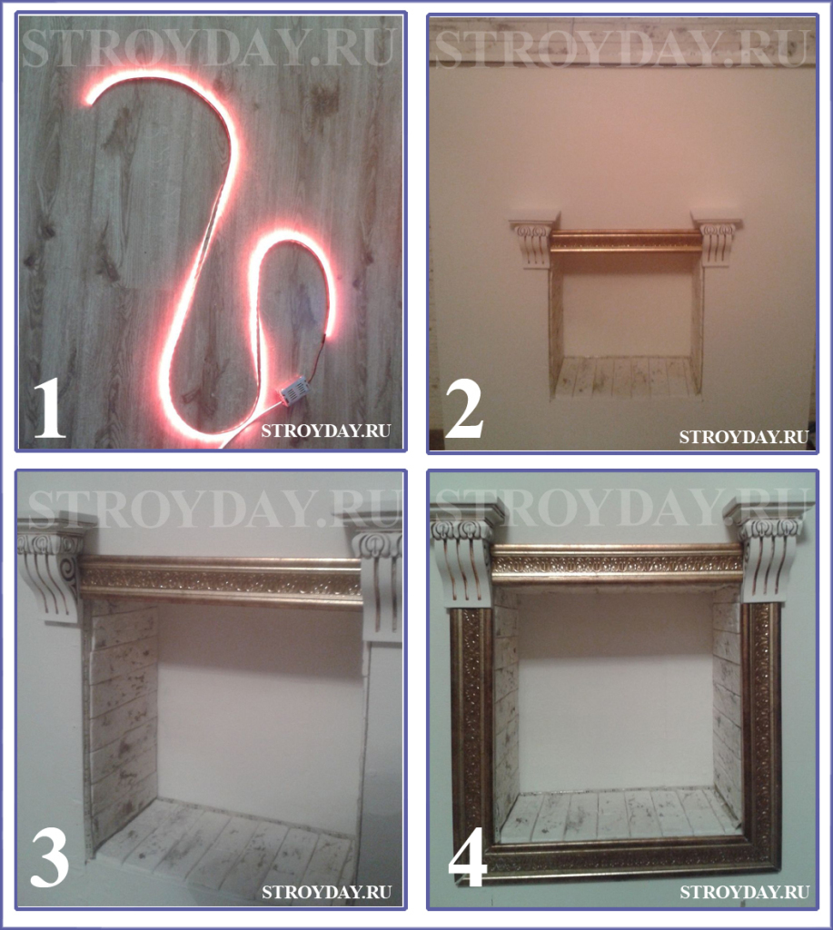 How to make a decorative fireplace from an old cabinet? - Fireplace, With your own hands, Needlework with process, Longpost