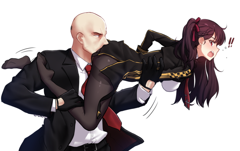 Sniper and rifle - , Hitman, Girls frontline, Agent 47, WA2000, Crossover, Humanization