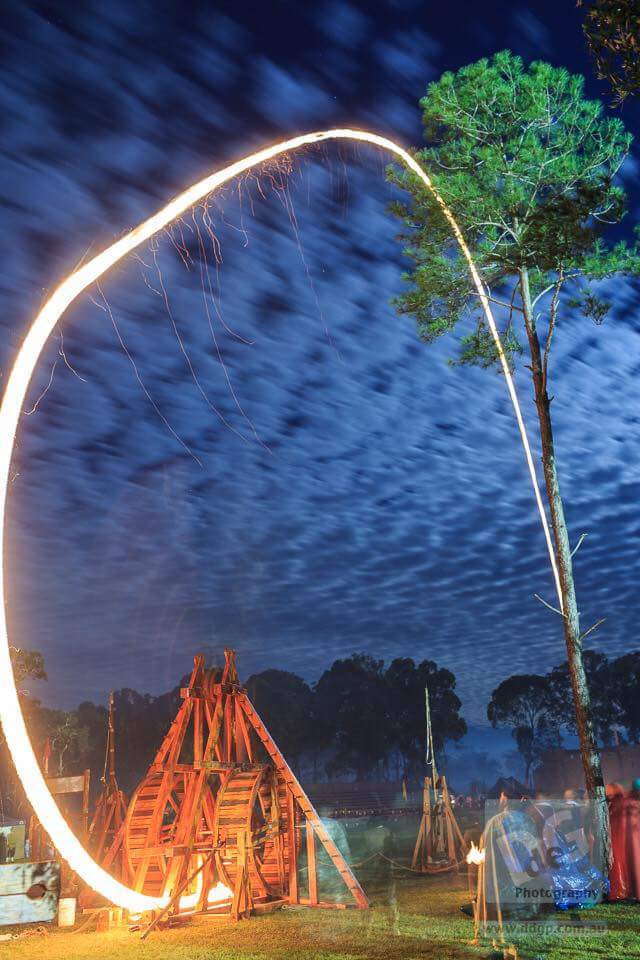 Here's a trebuchet salute - Trebuchet, Firework, Fire, Excerpt