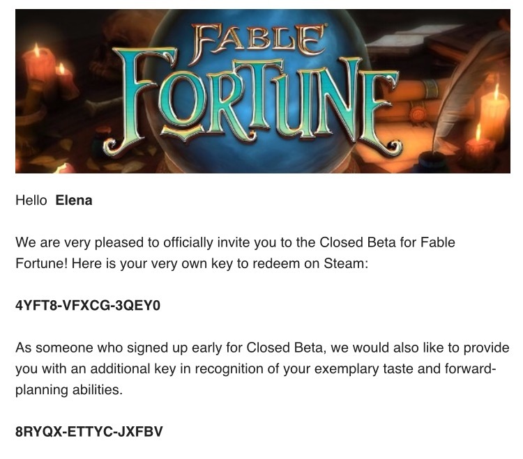 Fable Fortune keys - Моё, Steam, Ключи Steam, Fable, Халява