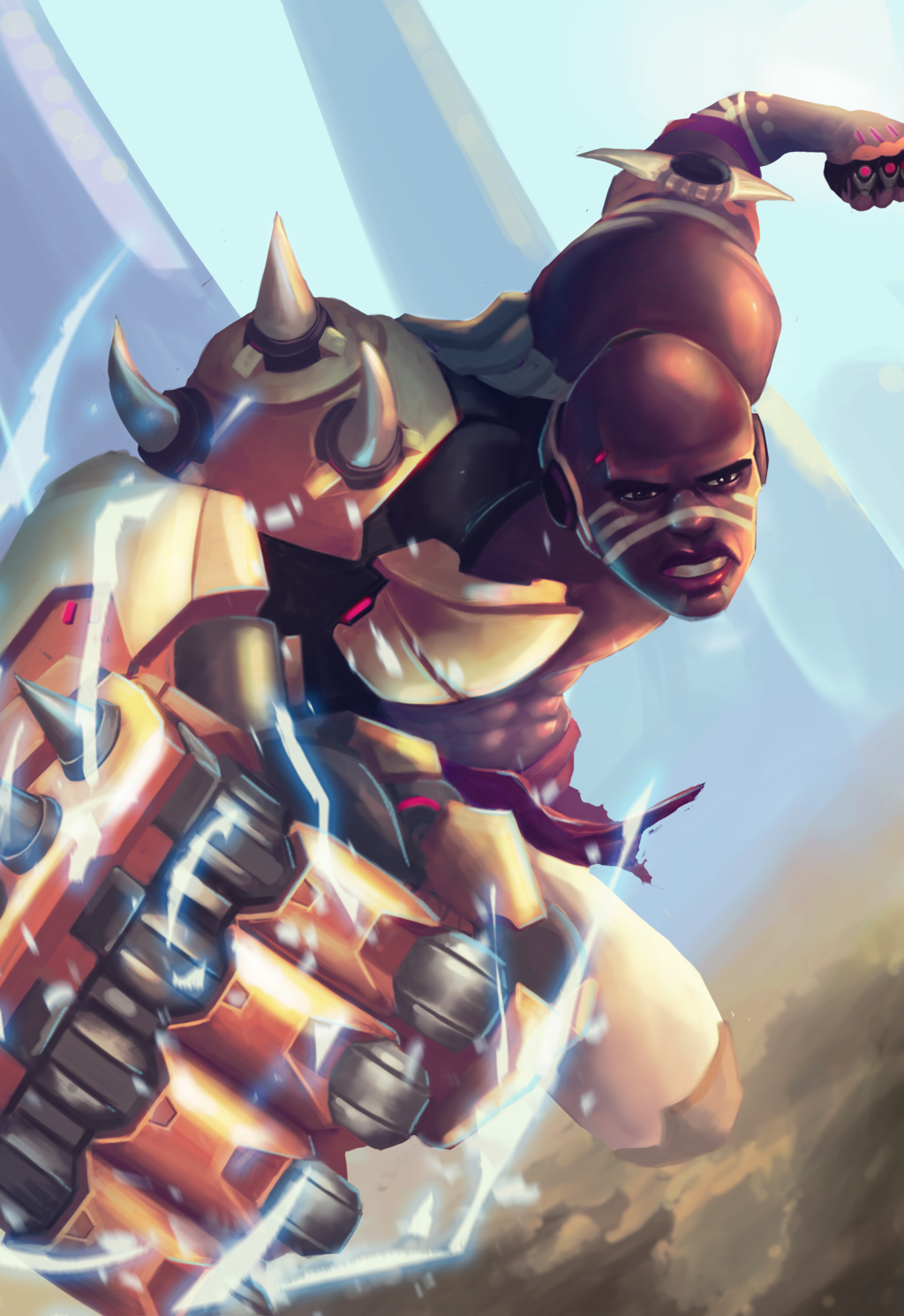 Doomfist Overwatch Arts - Overwatch, Doomfist, Думфист, Арт, Длиннопост